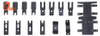 Schiebetür- und Fenster-Spritzguss-Kunststoff-Set-Zubehör mit Dichtungsstreifen (ML-HB010) 